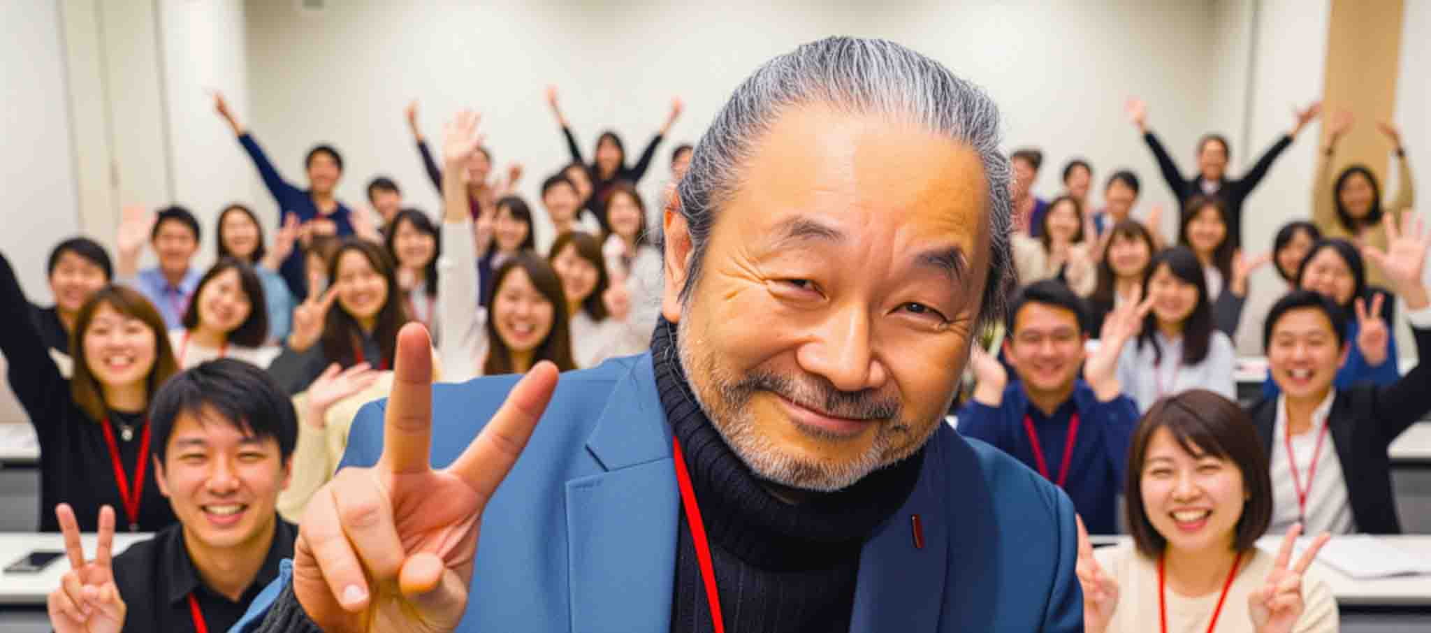 藤川忠彦と参加者たちの集合写真